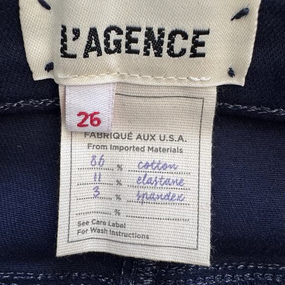 L'AGENCE Galactic Coated Selma High Rise Jeans Womens 26 EUC $290 - Picture 5 of 8